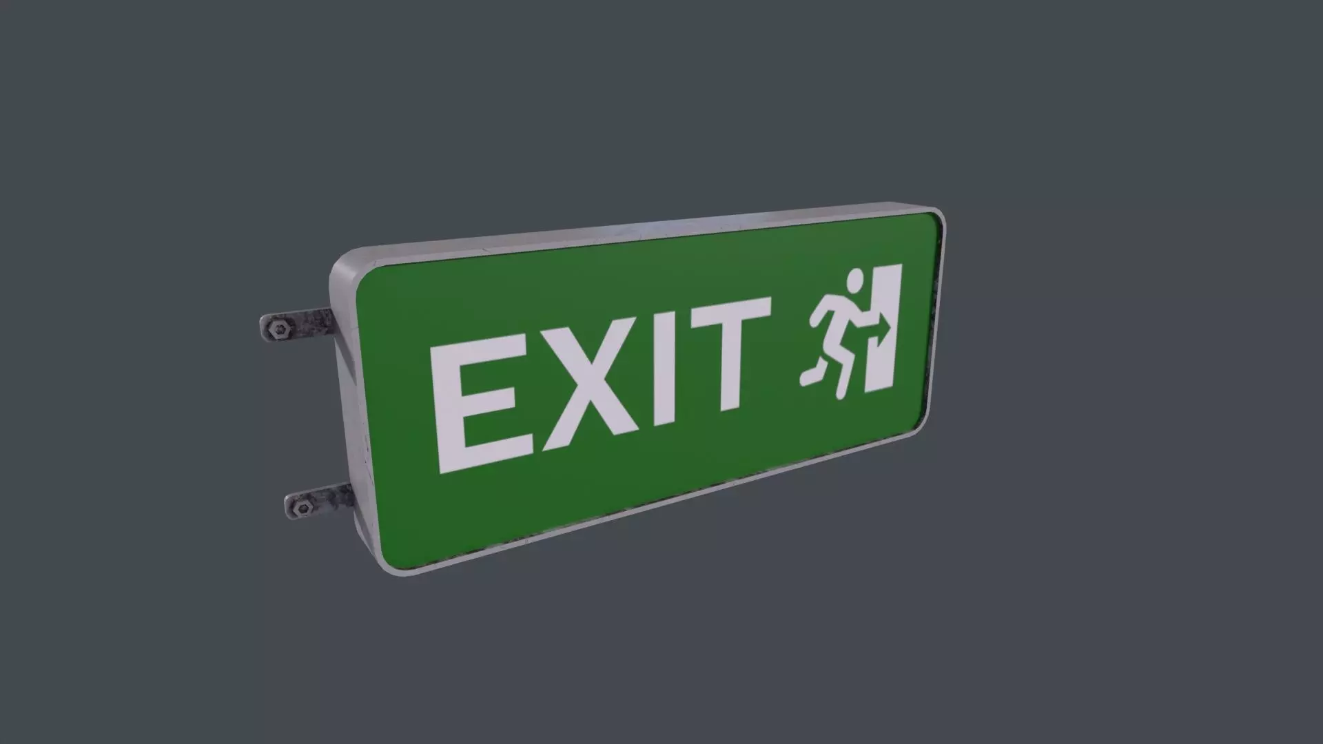Plastic Exit Sign 3D Model Low-poly 3D model_0