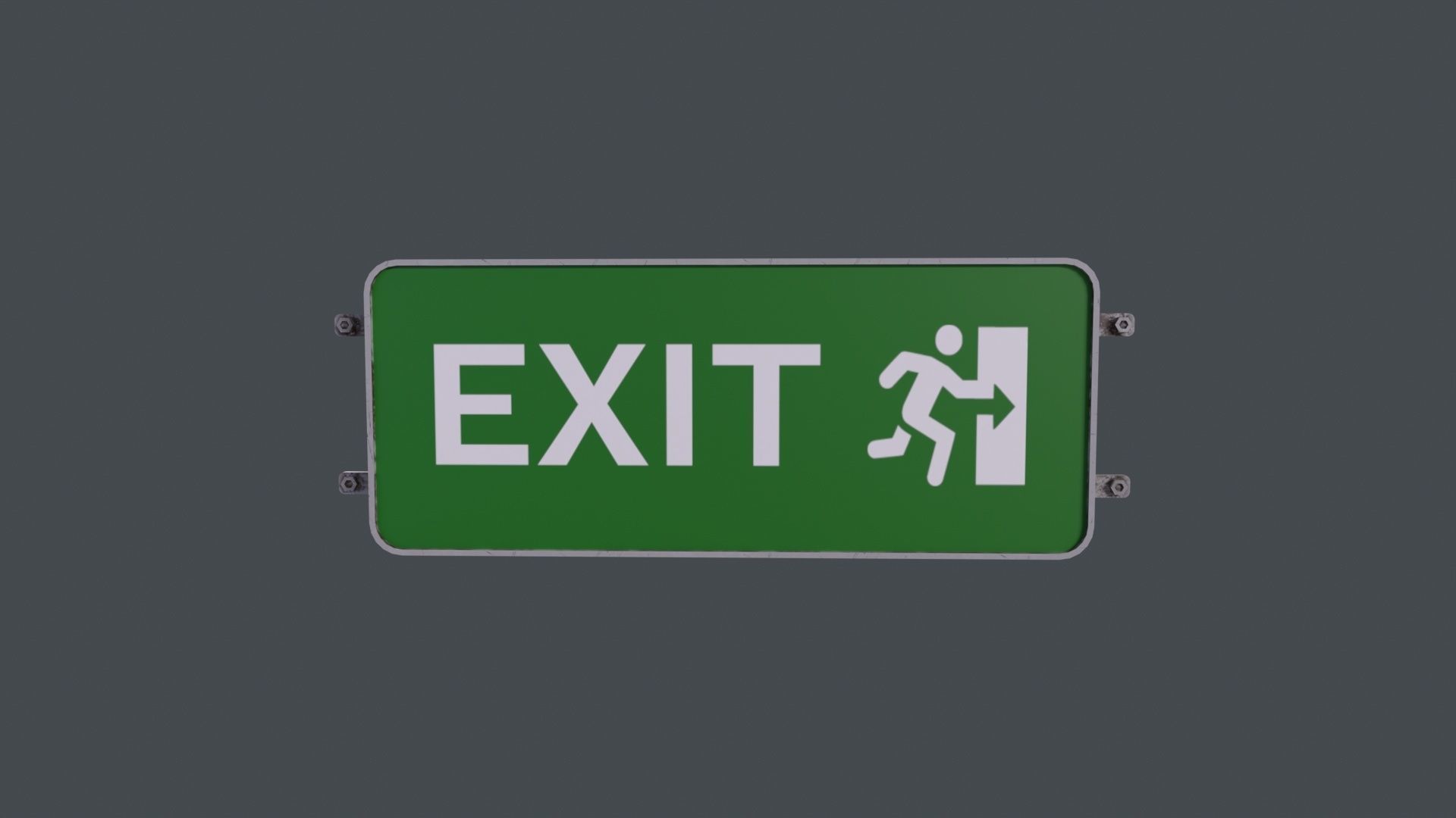 Plastic Exit Sign 3D Model Low-poly 3D model_2