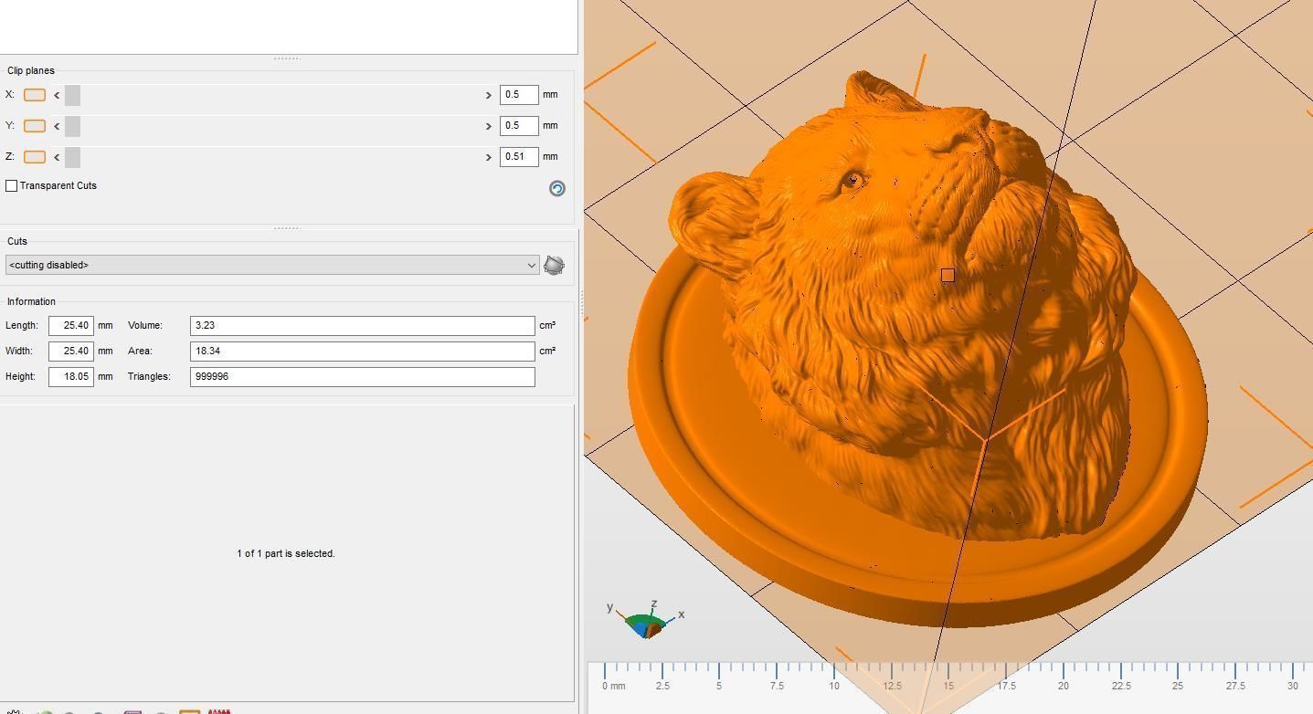 Tiger head  bust 3D print model_20