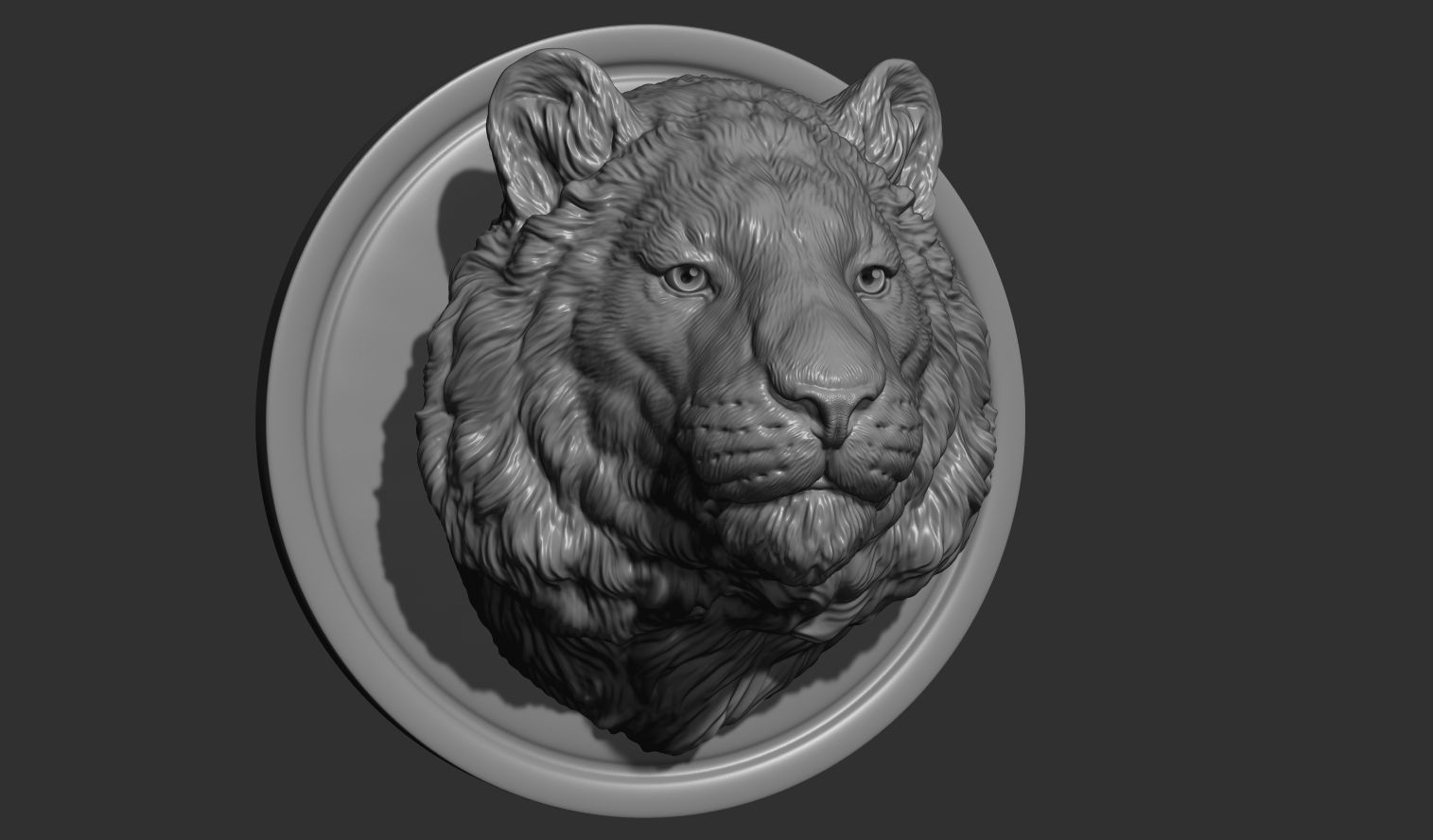 Tiger head  bust 3D print model_9