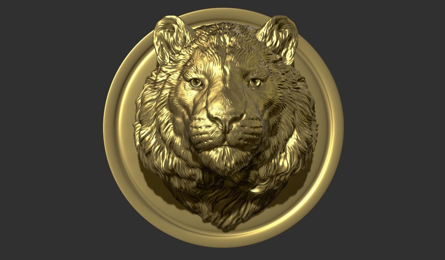 Tiger head  bust 3D print model_11