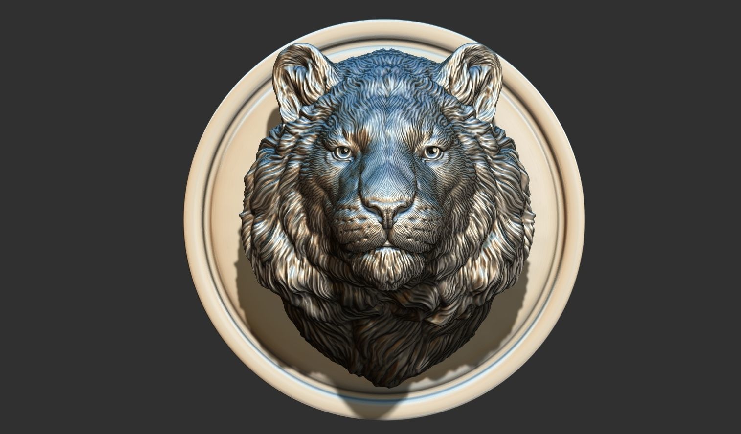 Tiger head  bust 3D print model_12