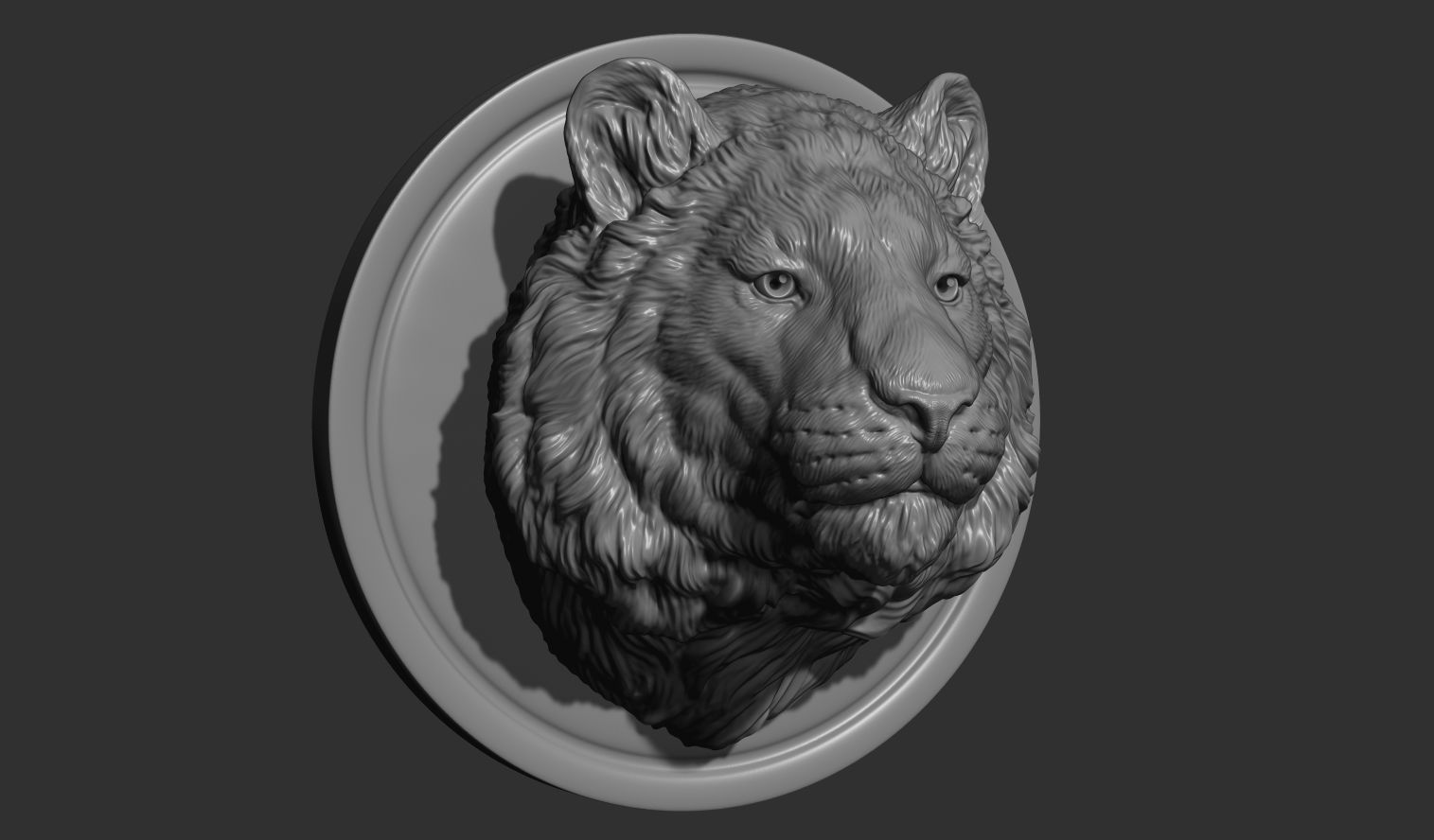 Tiger head  bust 3D print model_4