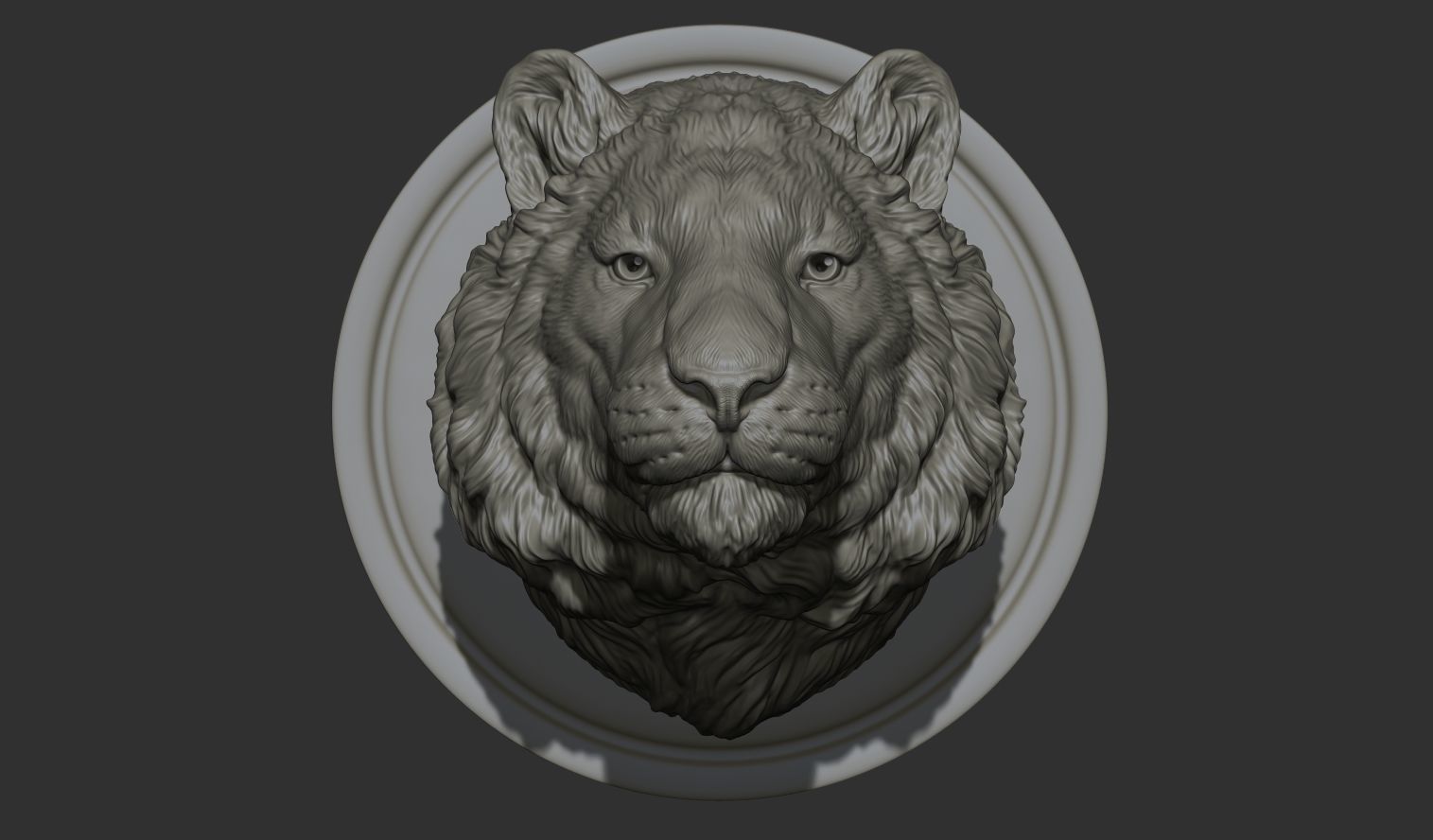 Tiger head  bust 3D print model_14