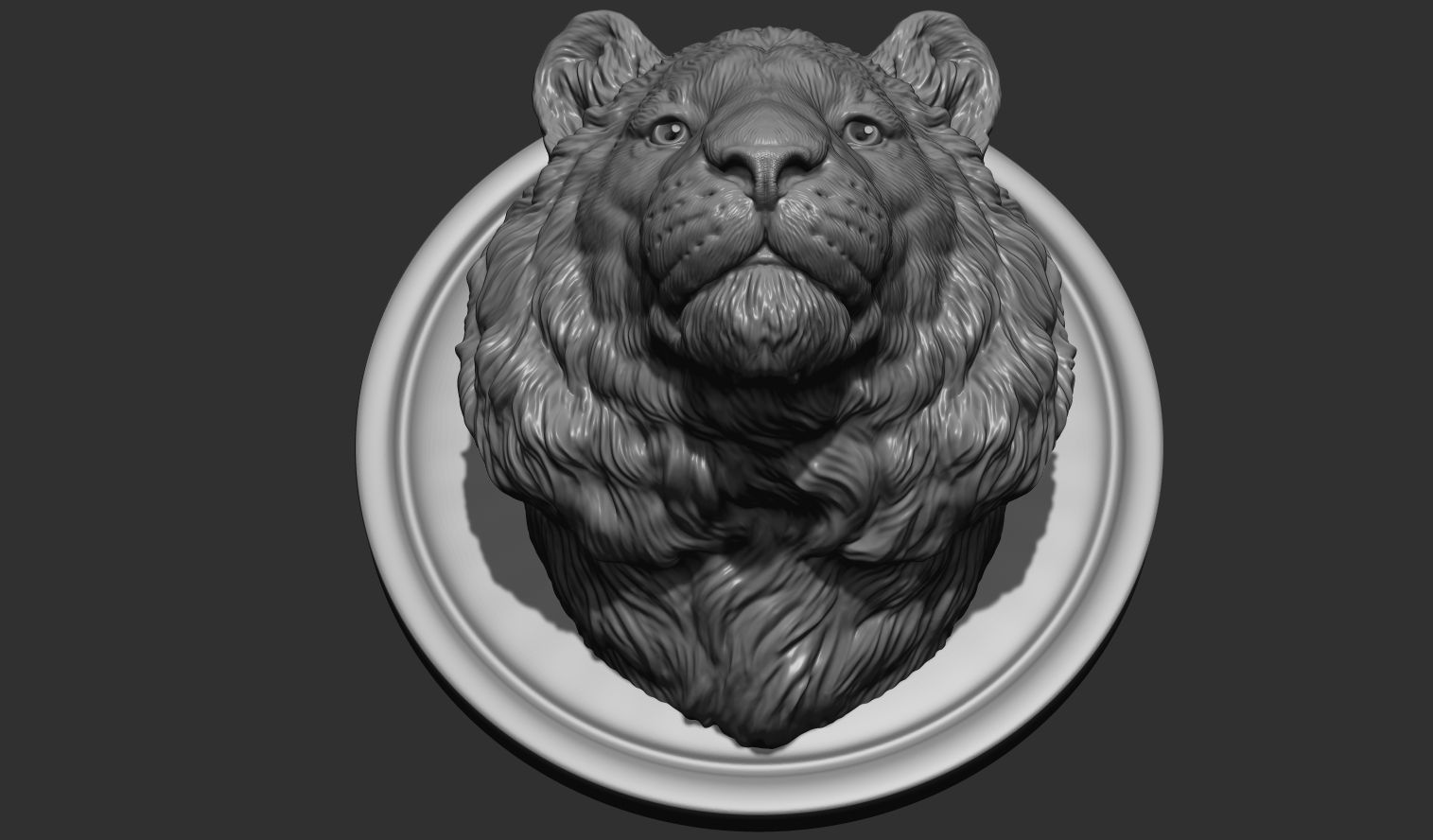 Tiger head  bust 3D print model_5