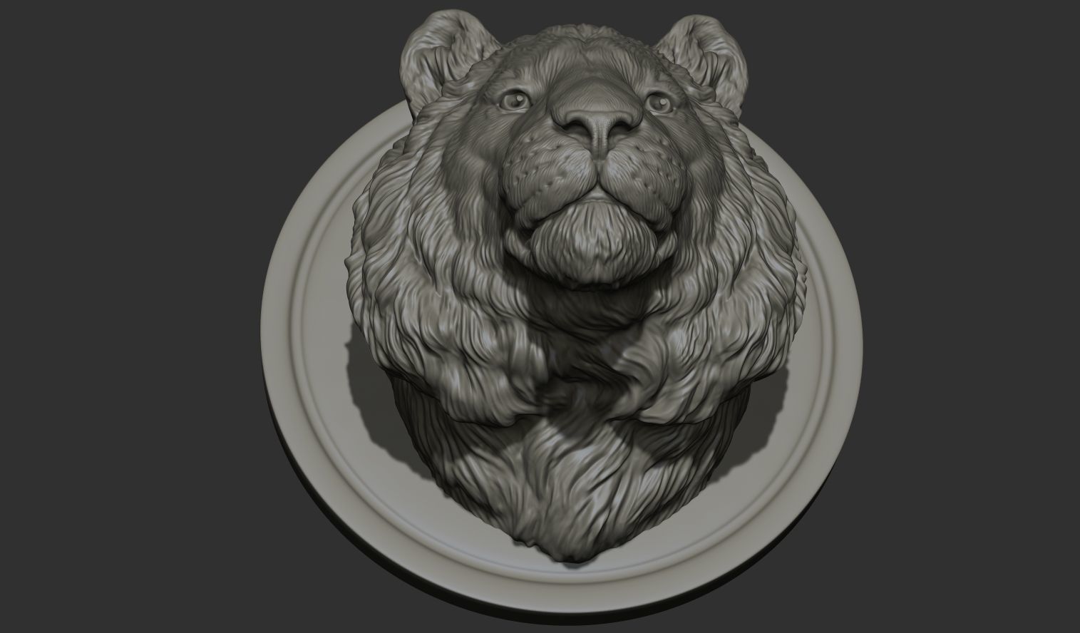 Tiger head  bust 3D print model_17