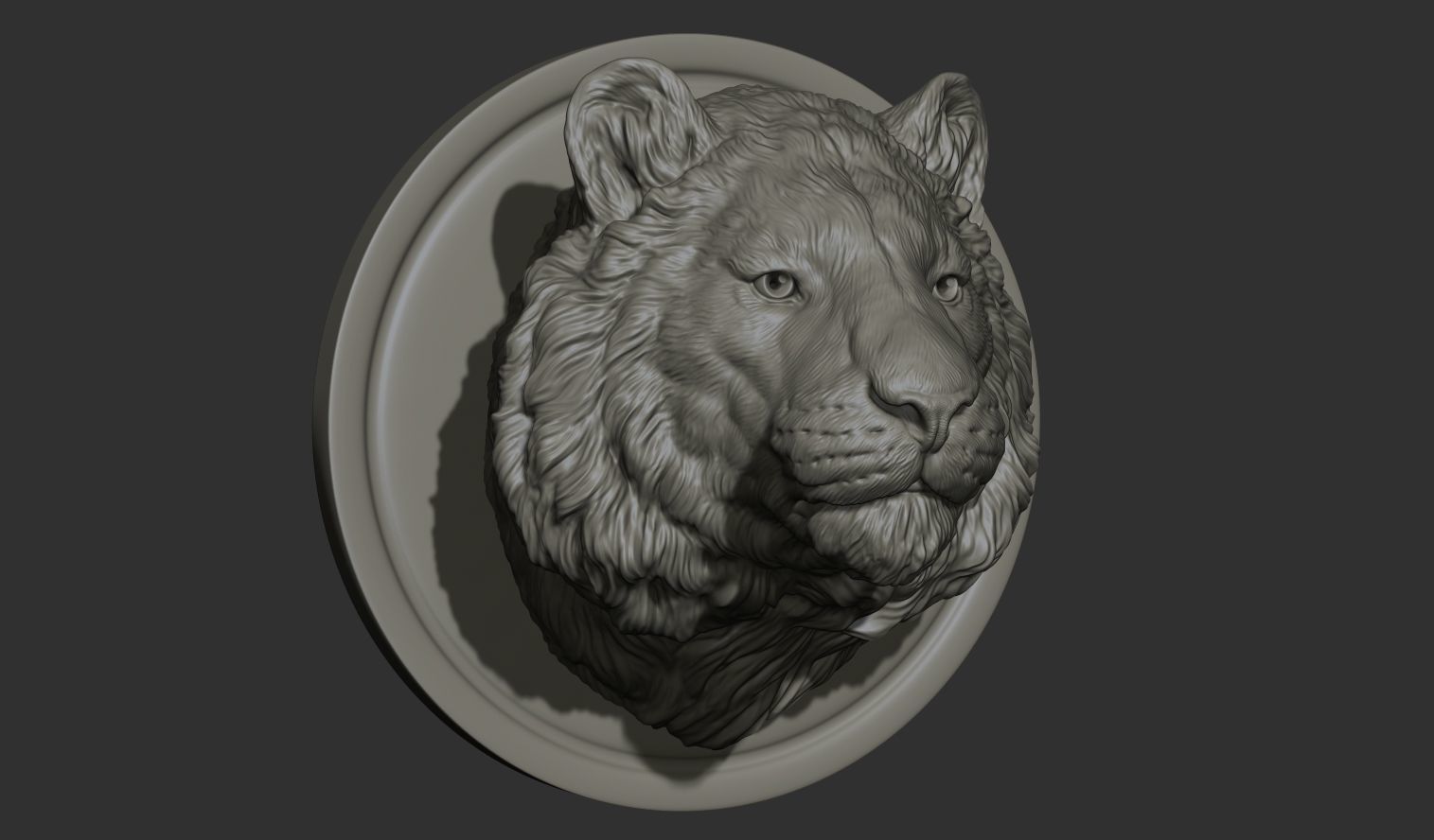 Tiger head  bust 3D print model_15