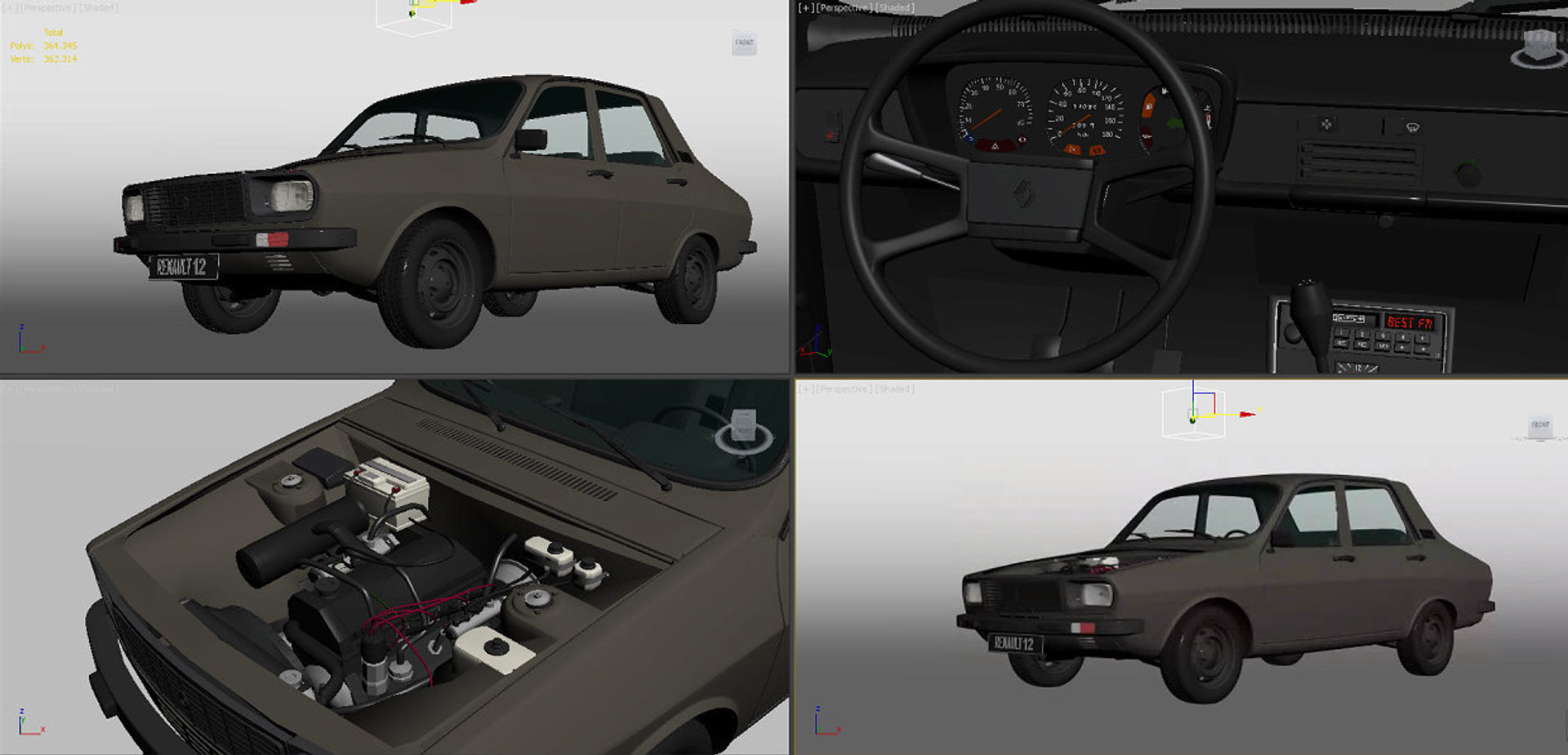 Renault 12 TS - TSW Pack 3D model_11