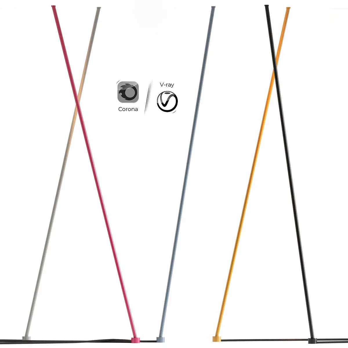 Elastica LED Floor Lamp 3D model_0