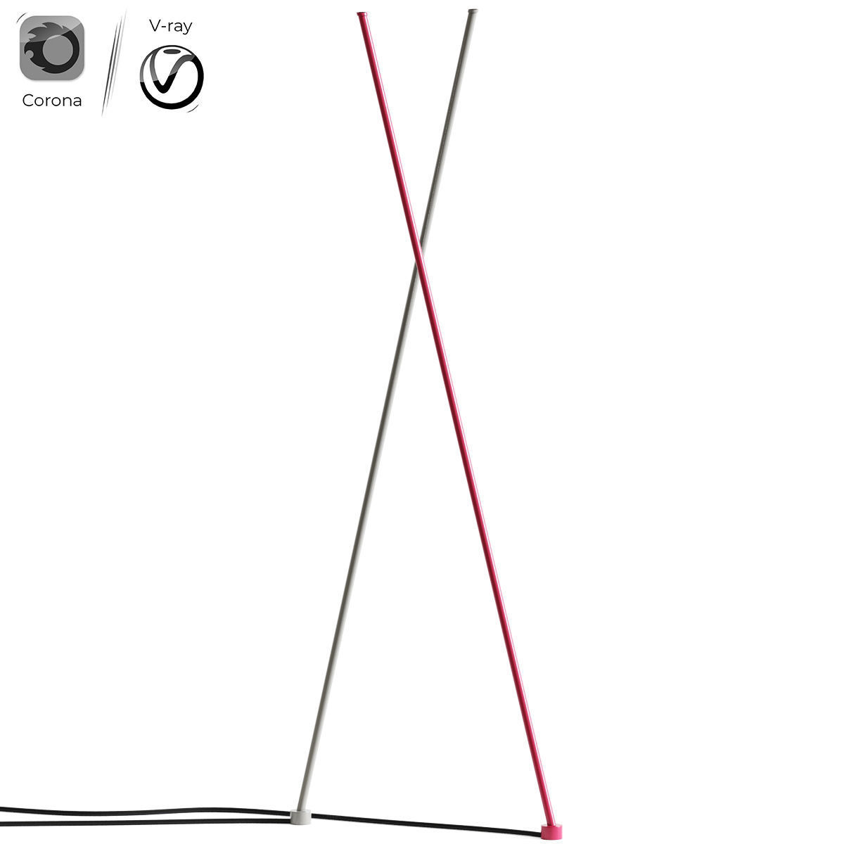 Elastica LED Floor Lamp 3D model_1