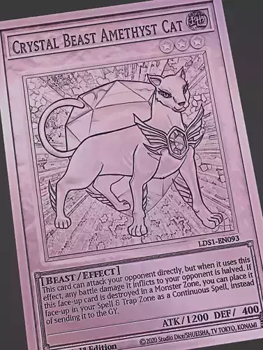 crystal beast amethyst - yugioh 3D print model crystal beast amethyst - yugioh 3D print model