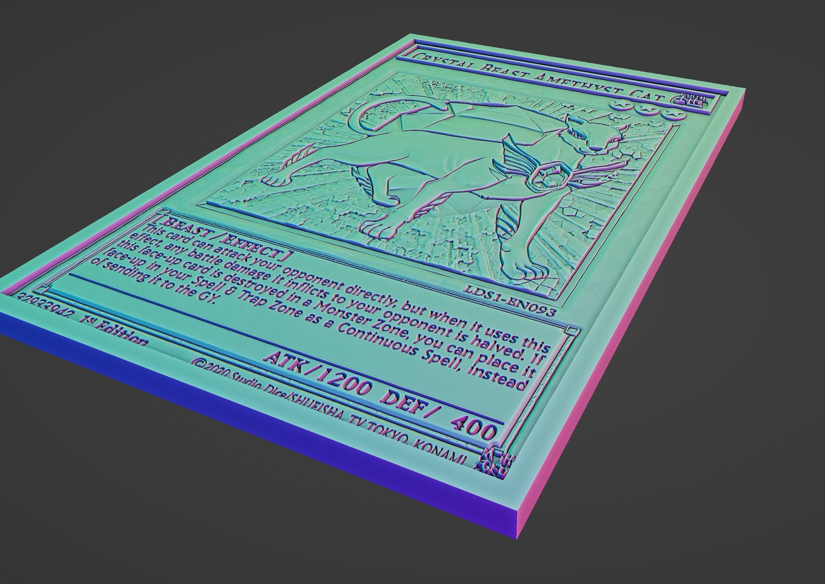 crystal beast amethyst - yugioh 3D print model_4