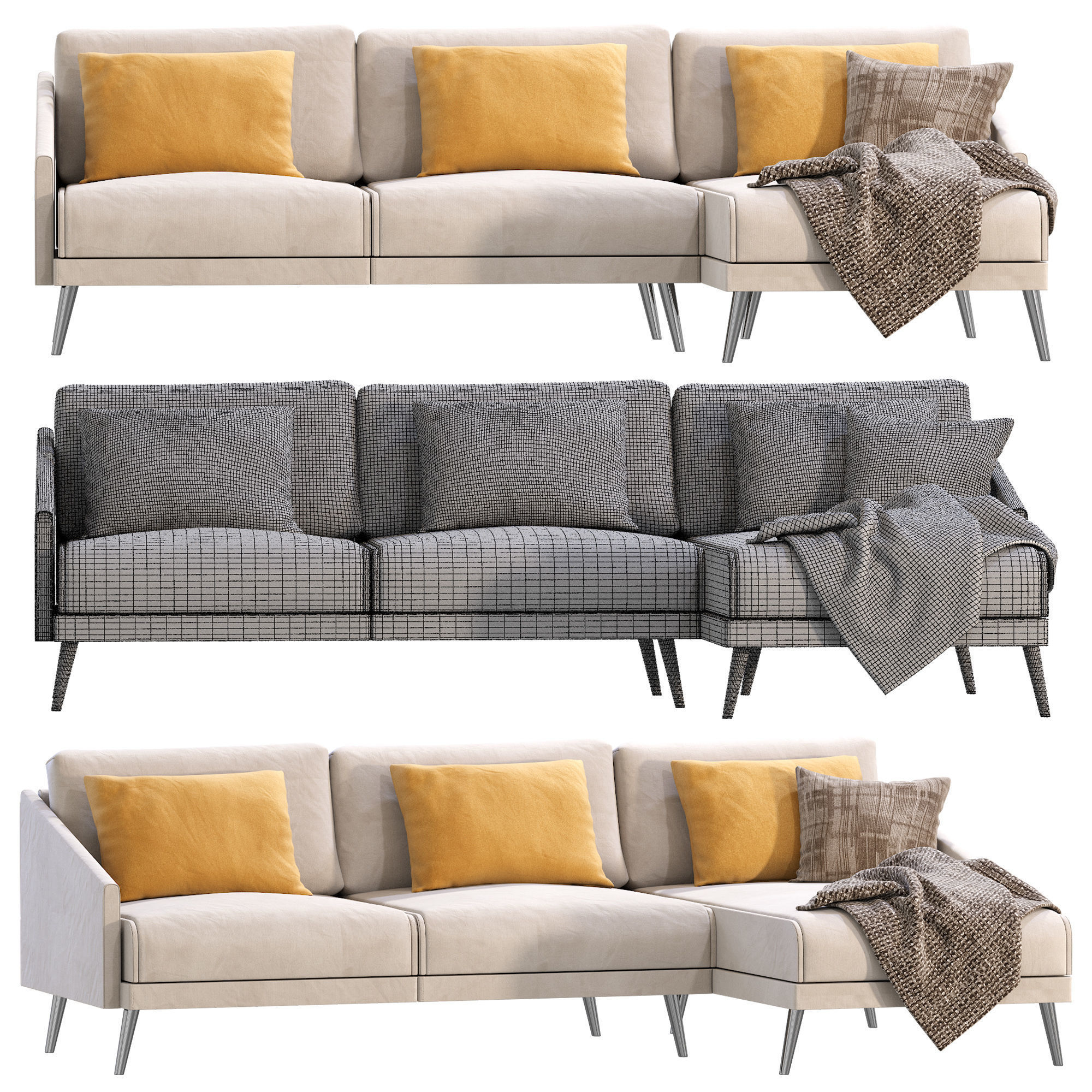 Sofa SEVILLE by Cazarina Interiors 3D model_2