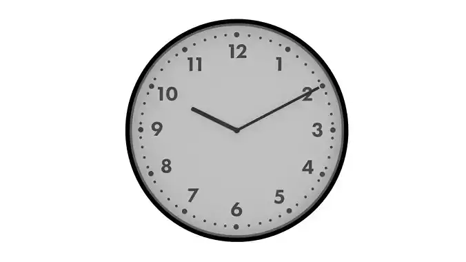 Basic Realistic Wall Clock 3D model
