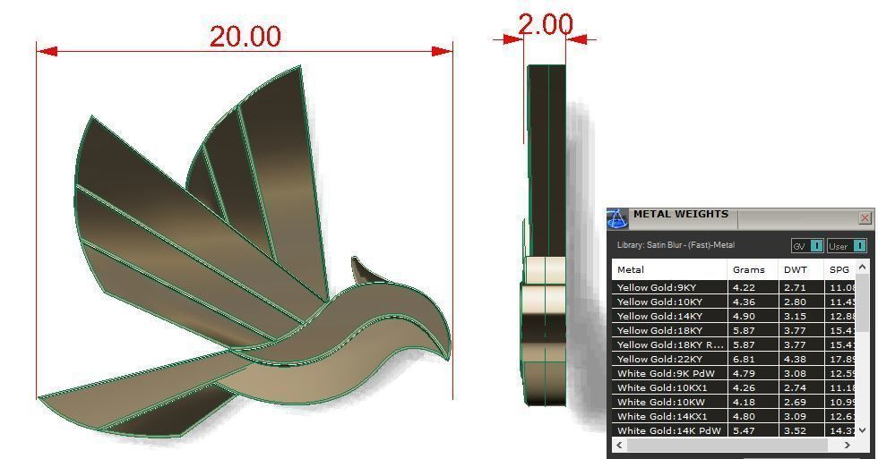 Bird Pendant 3D print model_2