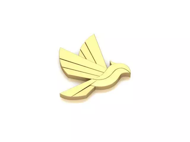 Bird Pendant 3D print model_0