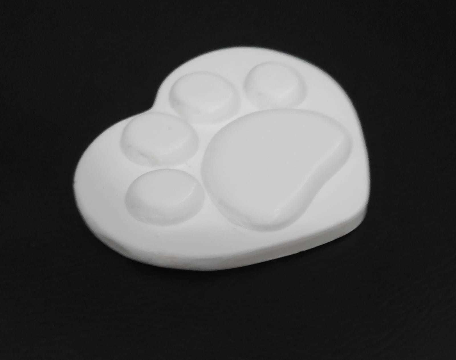 Paw Heart Coaster 3D print model_6