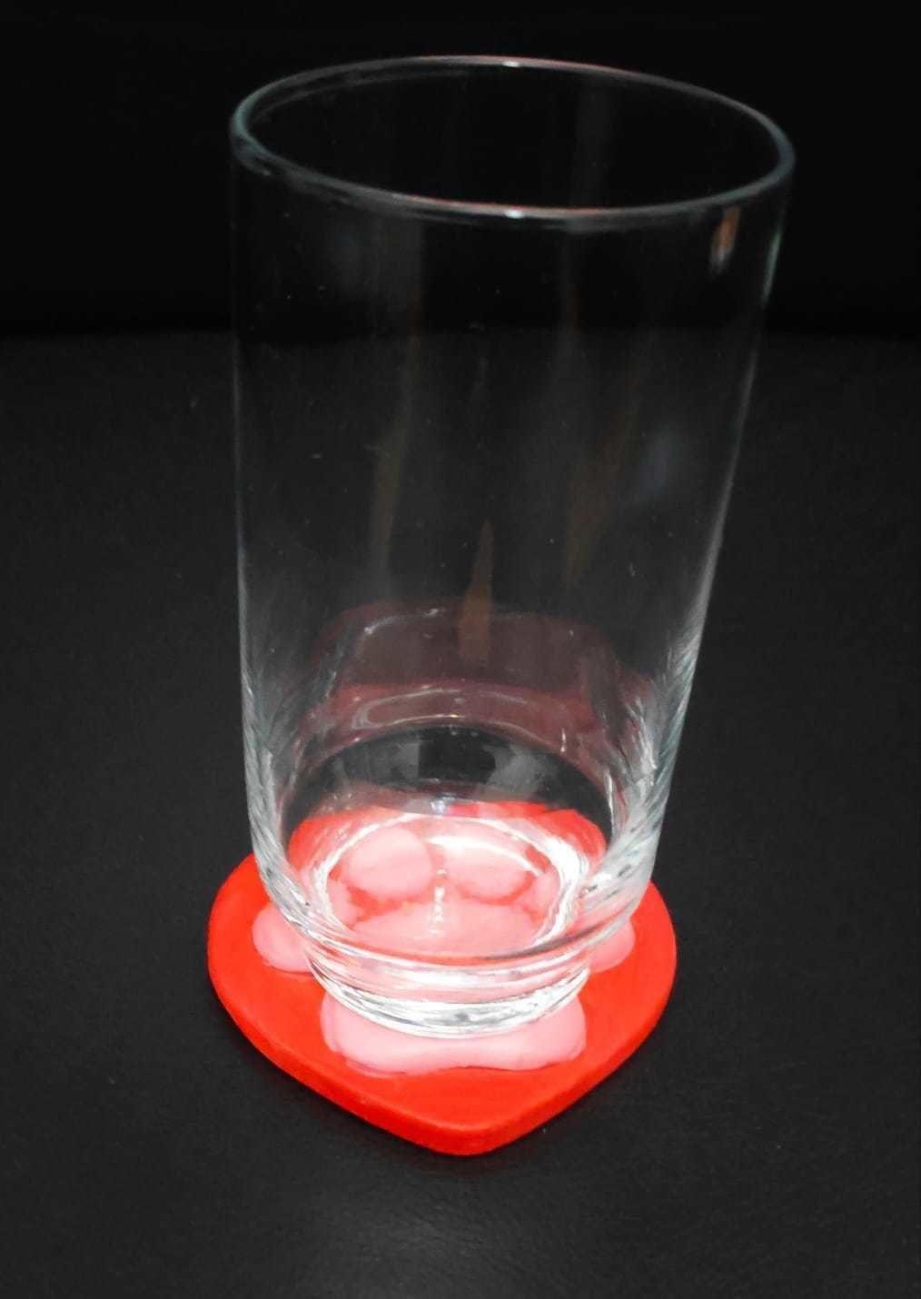 Paw Heart Coaster 3D print model_14