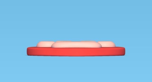 Paw Heart Coaster 3D print model_2