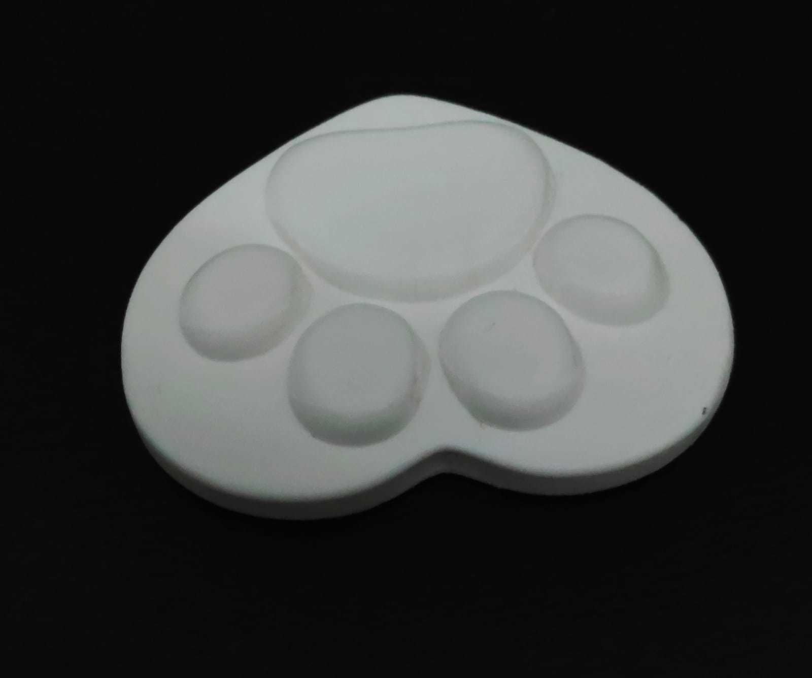 Paw Heart Coaster 3D print model_8