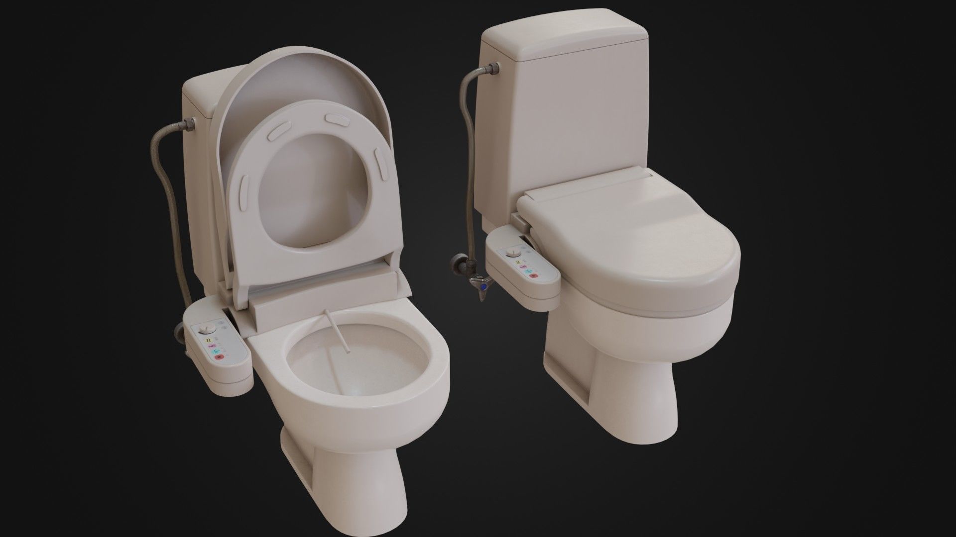 3D model Japanese Toilet Bidet 01 VR / AR / lowpoly CGTrader