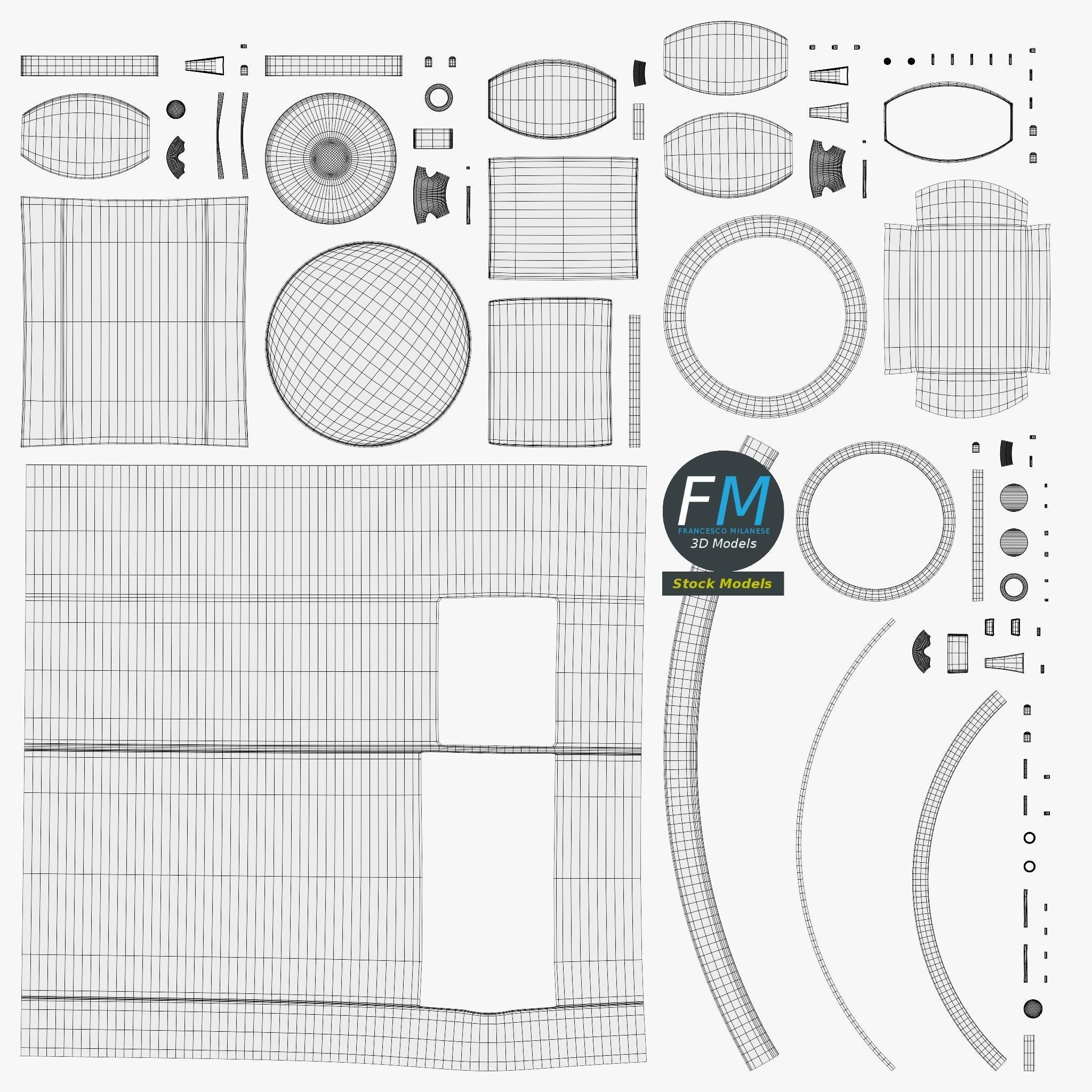 Cylindrical water cooler 3D model_12