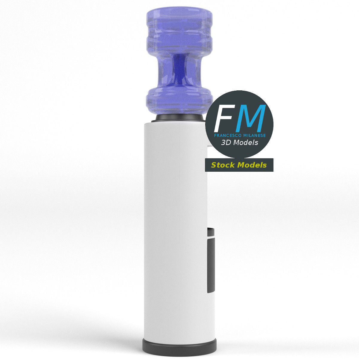 Cylindrical water cooler 3D model_4
