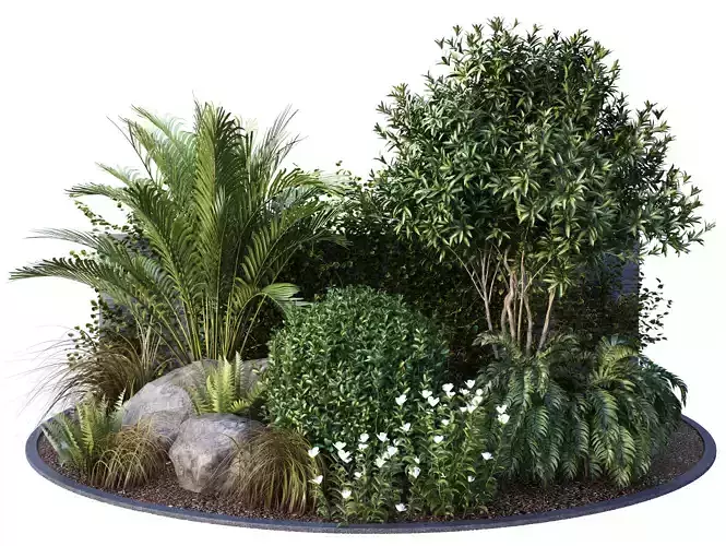 Group of outdoor Trees- Plants 3D model