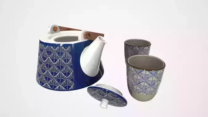 Ceramic Asian Tea set
