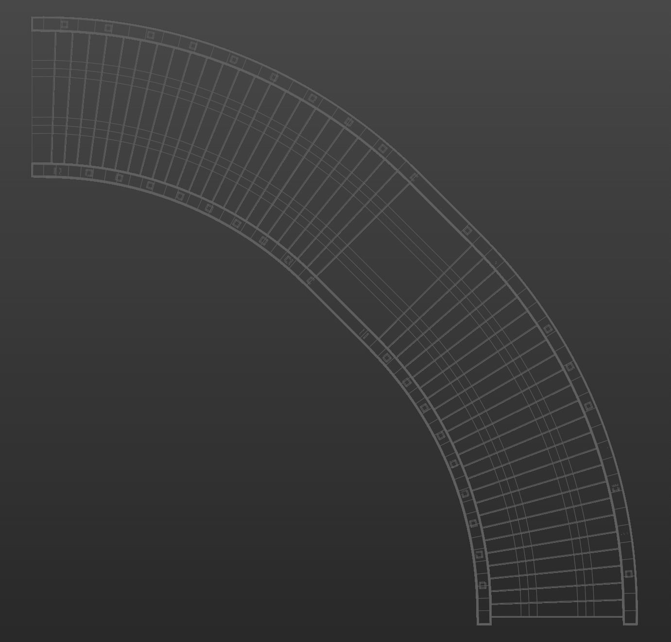 Architectural Marble Staircase Low-poly 3D model_9