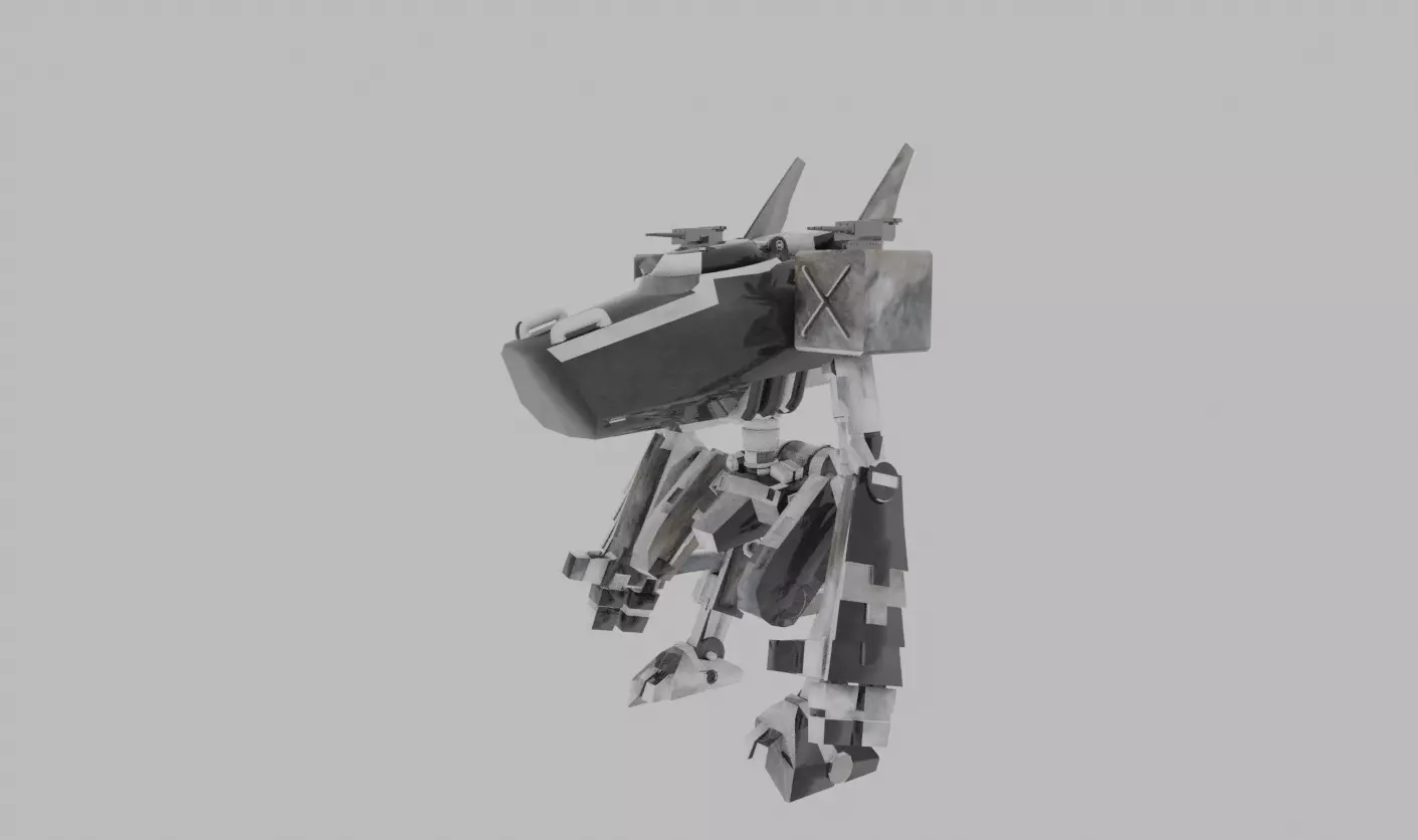 robot sci-fi 3D model_0
