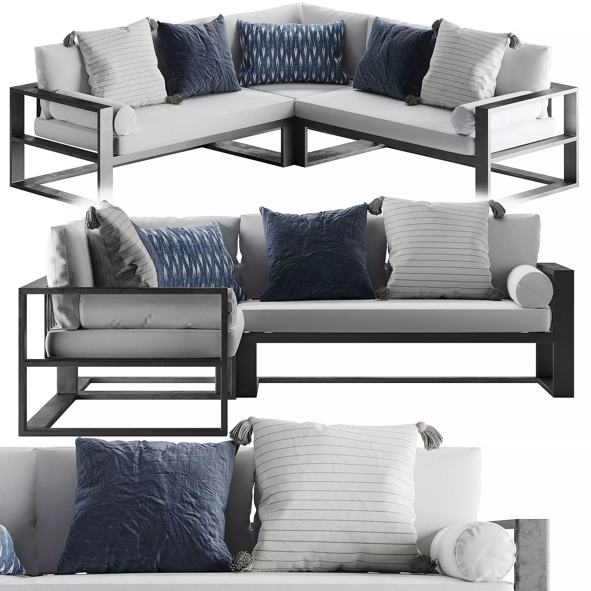Hauser Quantum Sectional Sofa 3D model