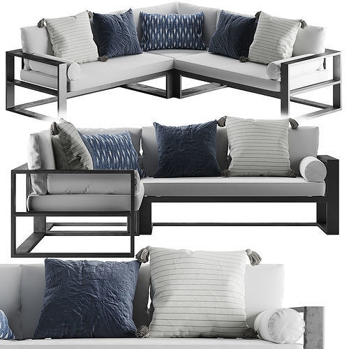 Hauser Quantum Sectional Sofa 3D model