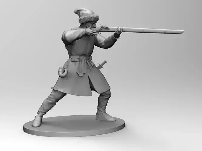 Cossack miniature with a gun