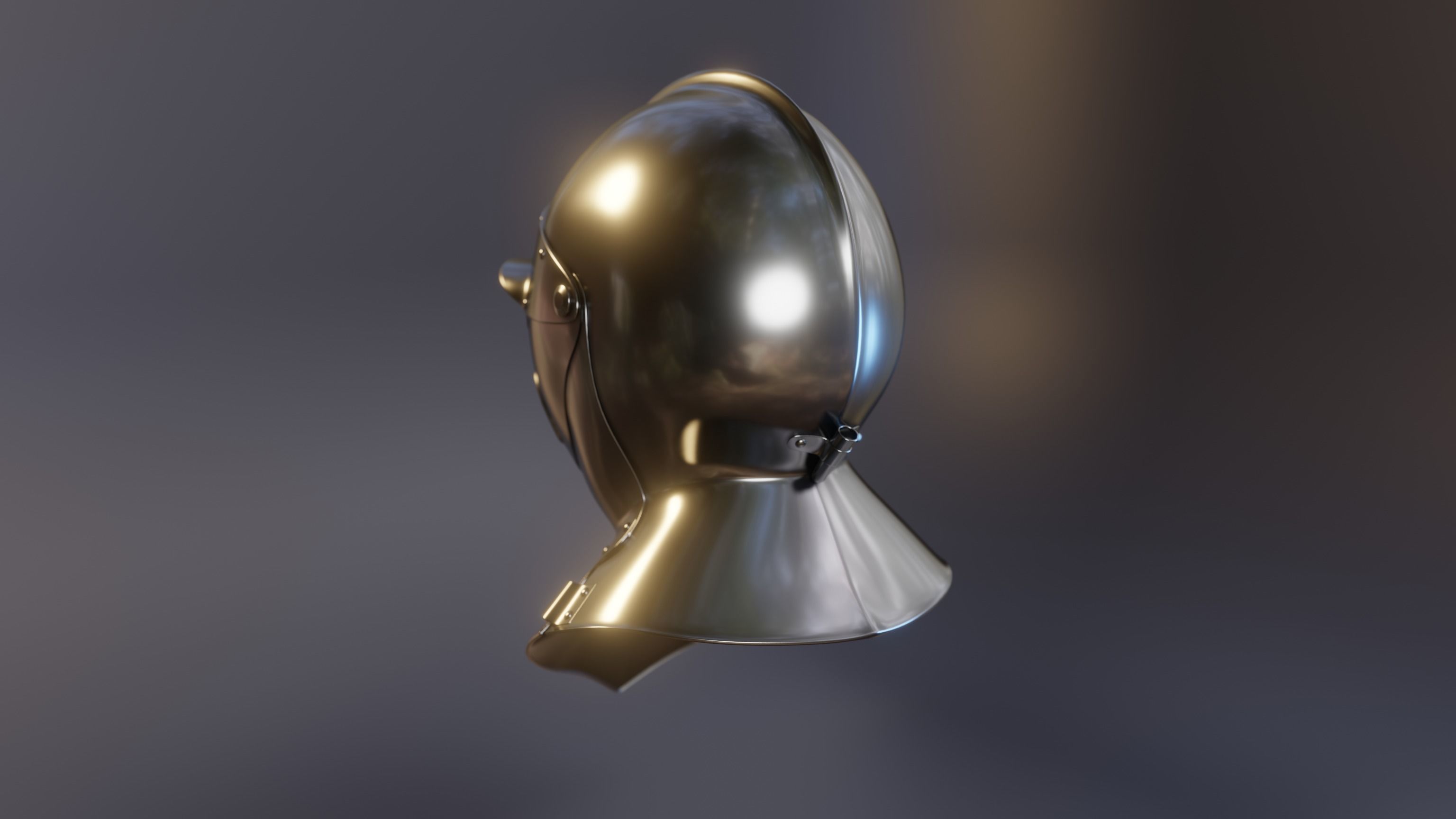 High Poly Medieval Helmet Pack 3D model_10