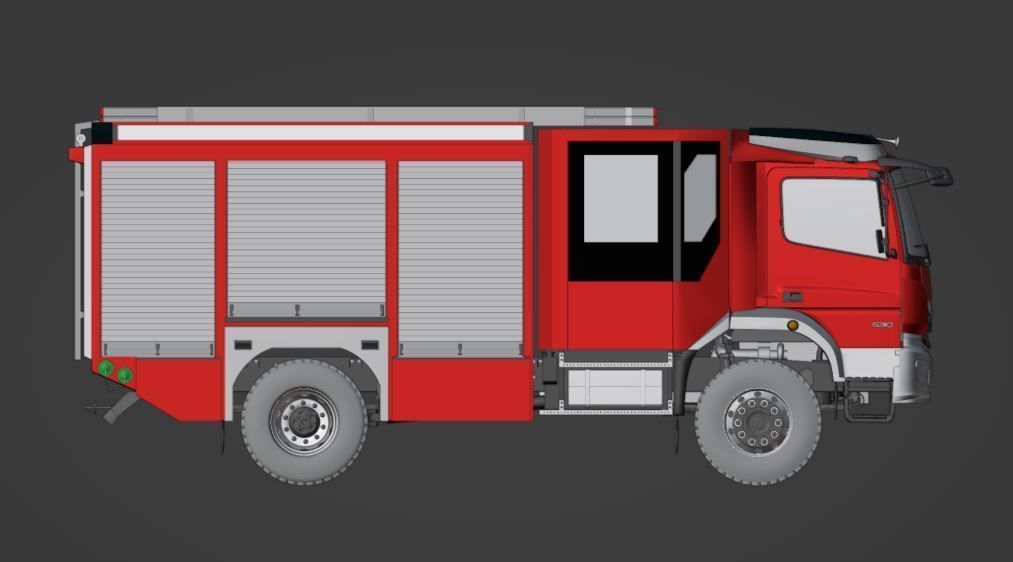 Mercedes Benz Atego 1530 - HLF - Ziegler 3D model_4