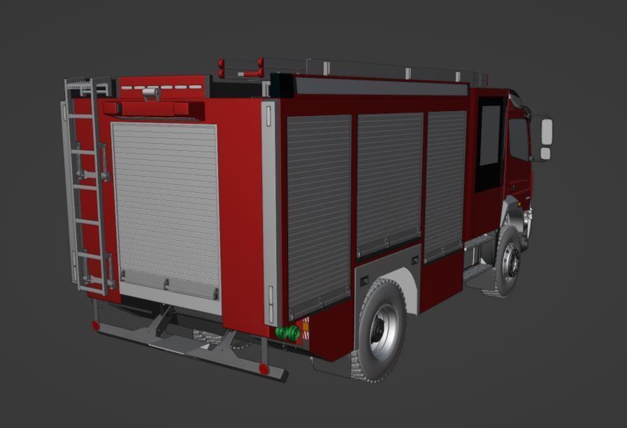 Mercedes Benz Atego 1530 - HLF - Ziegler 3D model_3