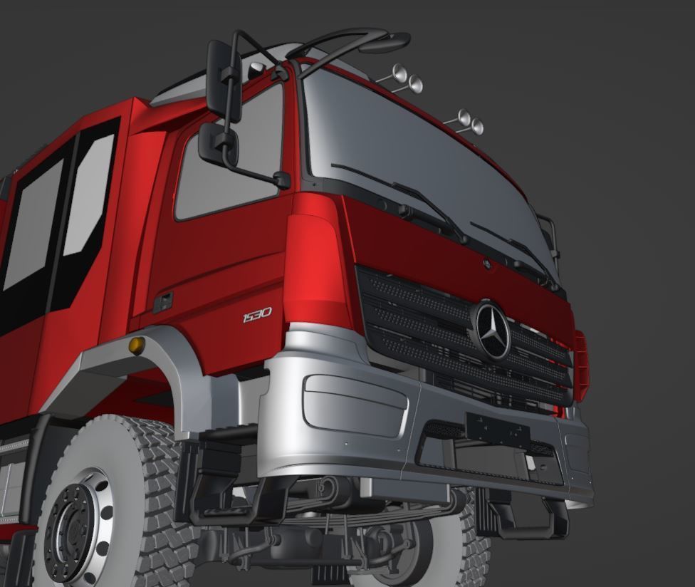 Mercedes Benz Atego 1530 - HLF - Ziegler 3D model_1