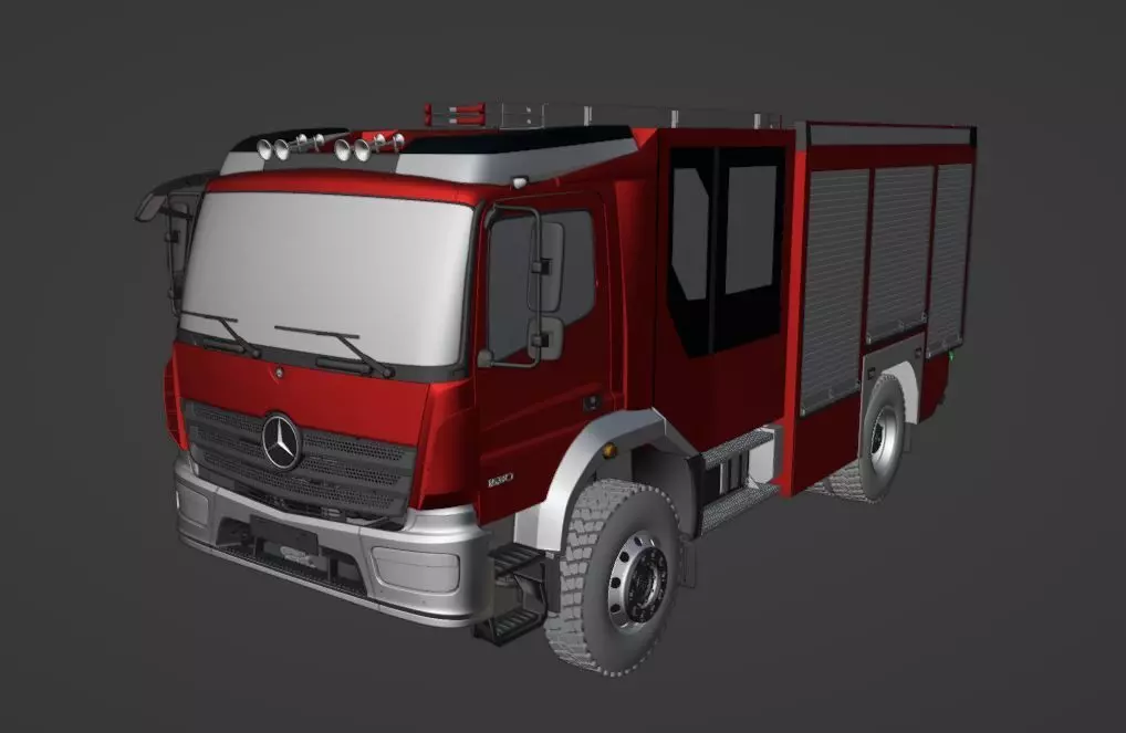 Mercedes Benz Atego 1530 - HLF - Ziegler 3D model_0