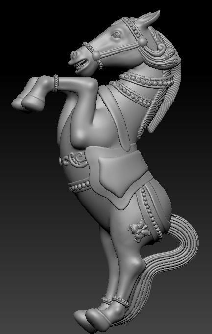 Raging Horse 3D model_3