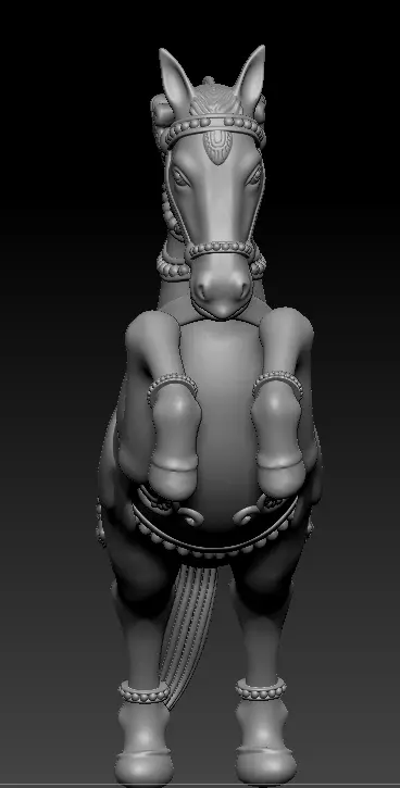 Raging Horse 3D model_0