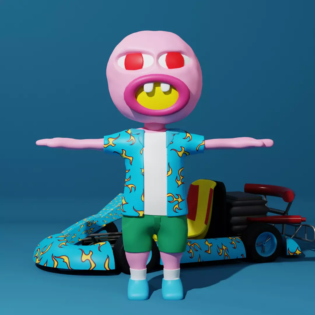 3D Tyler The Creators Cherry Bomb Cartoon Character Low-poly 3D model_0
