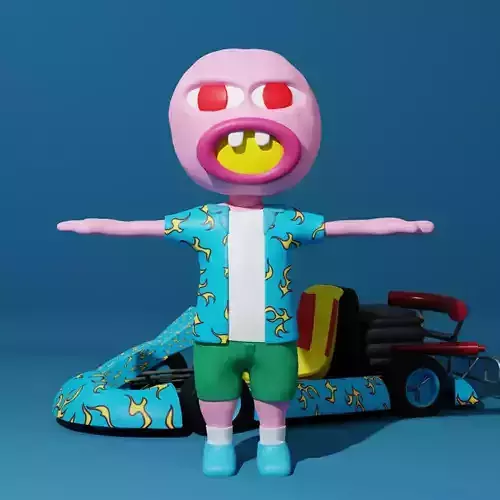 3D Tyler The Creators Cherry Bomb Cartoon Character Low-poly 3D model