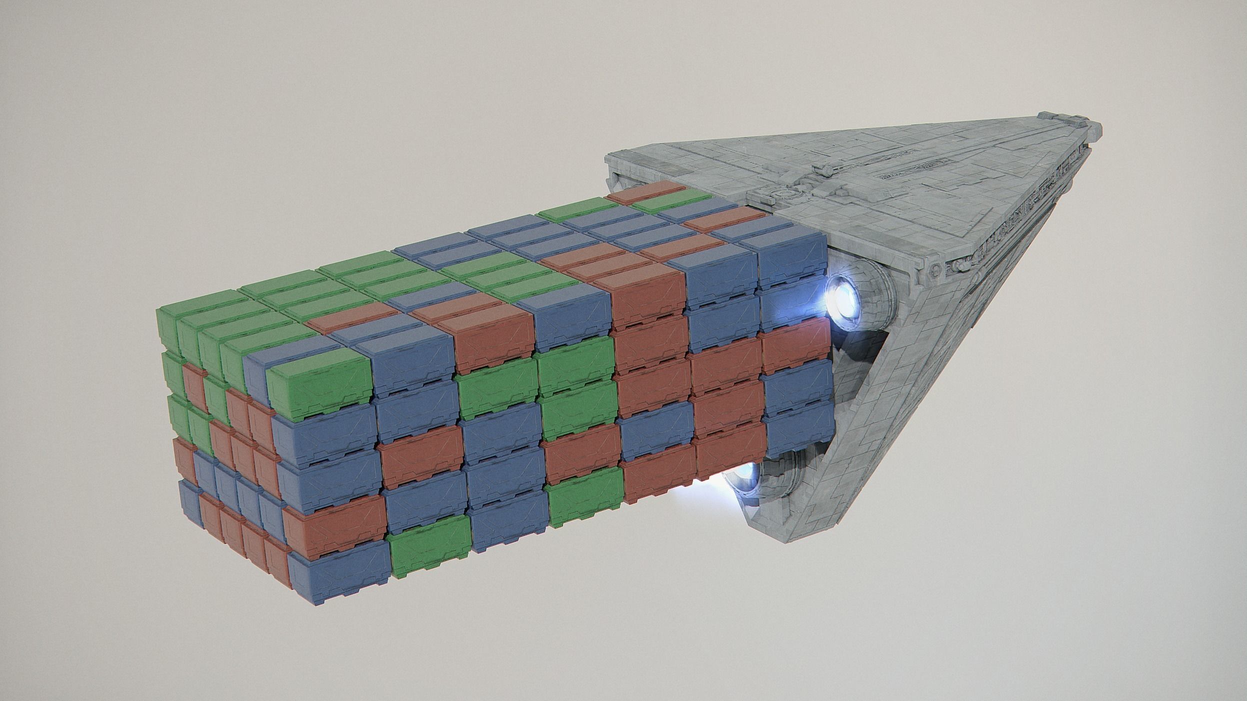 Imperial Class 4 Container Transport MOSE - Star Wars 3D model_2