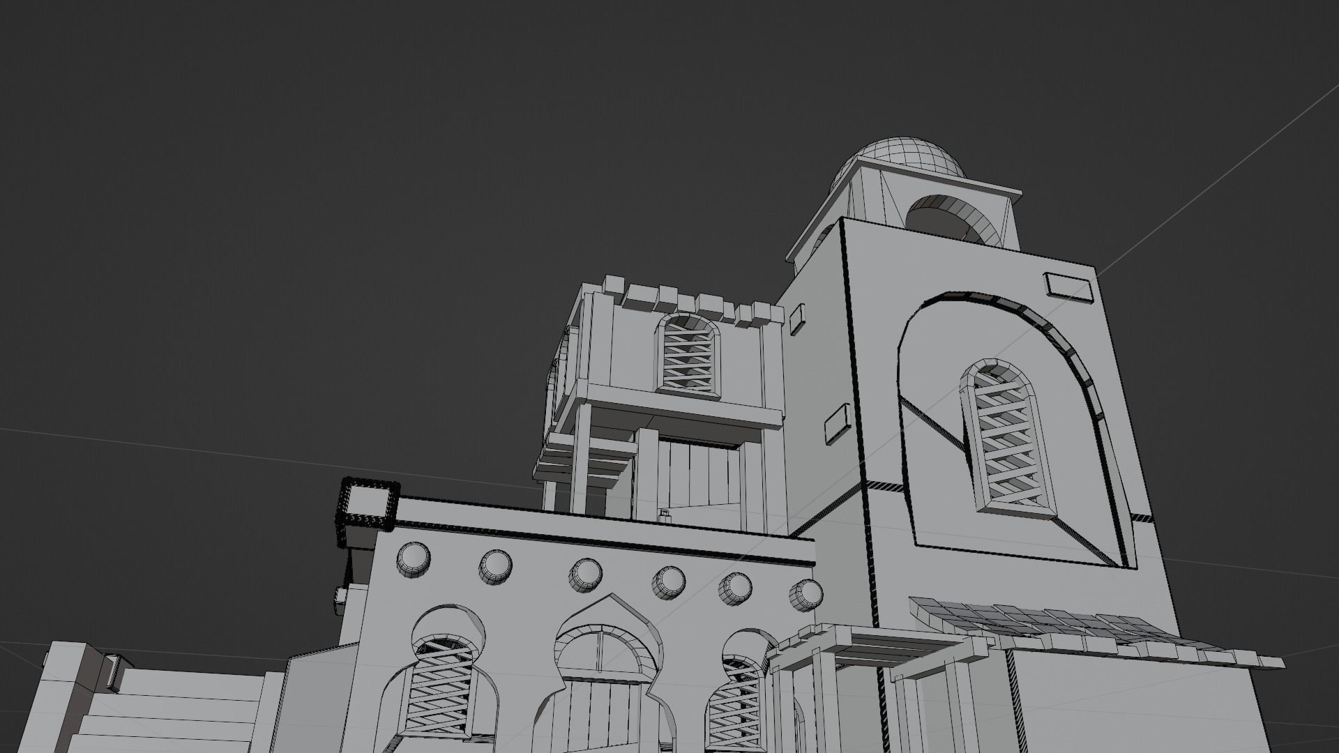 Arab Desert House 3D model_3