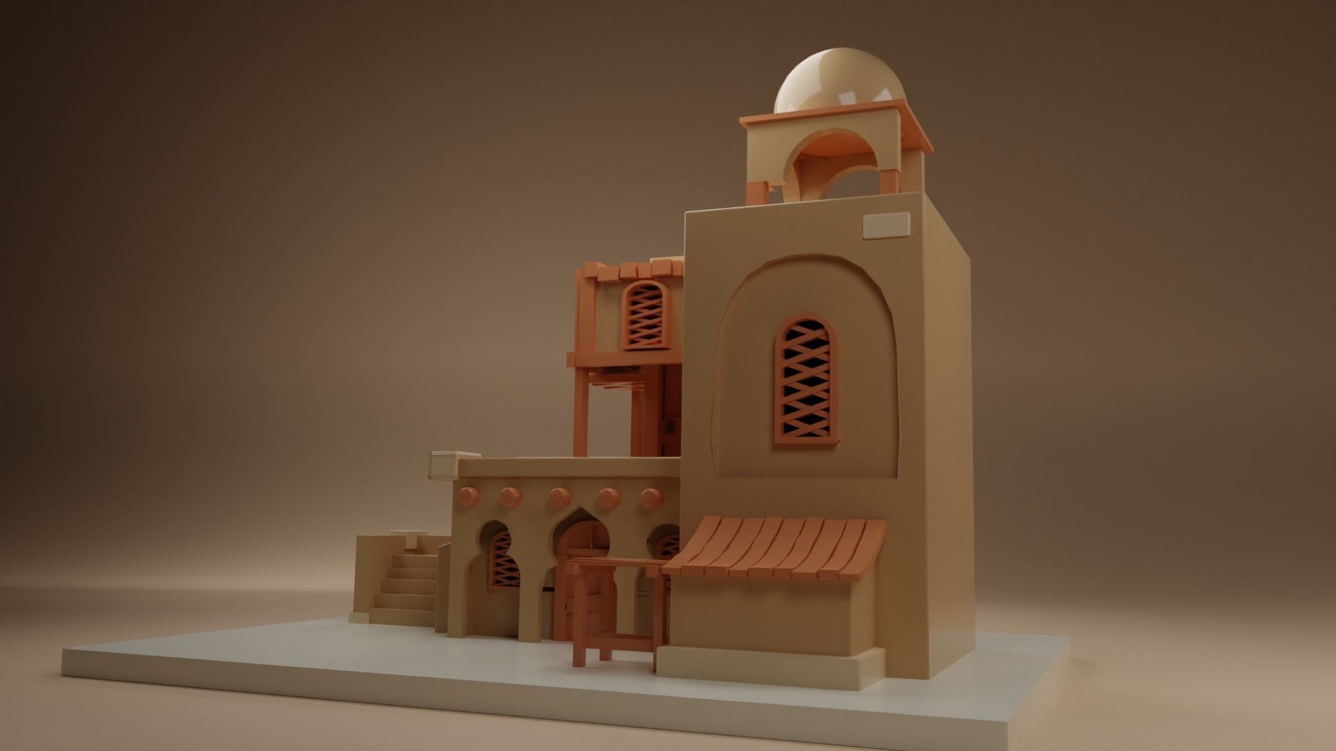 Arab Desert House 3D model_8