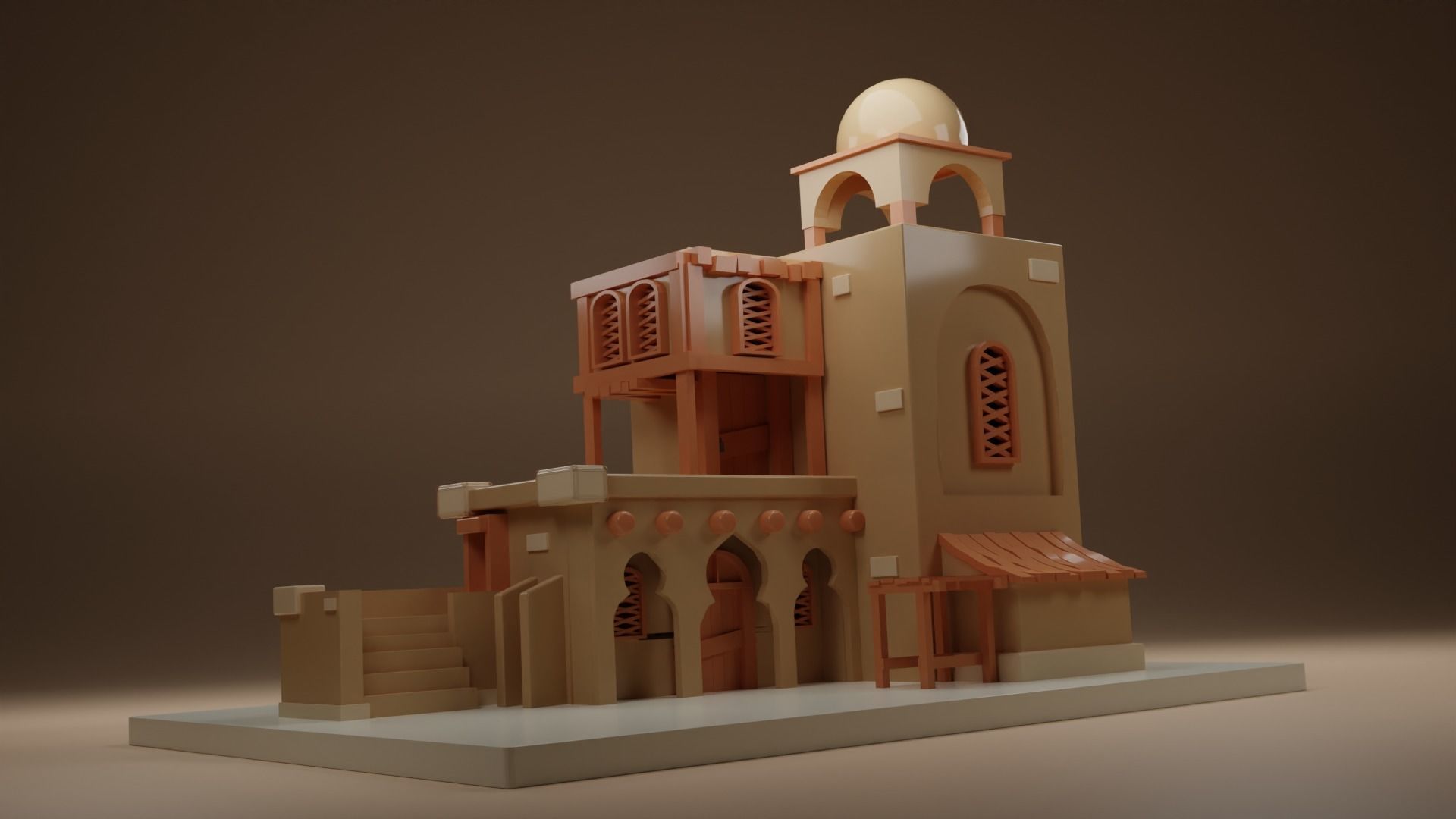 Arab Desert House 3D model_5