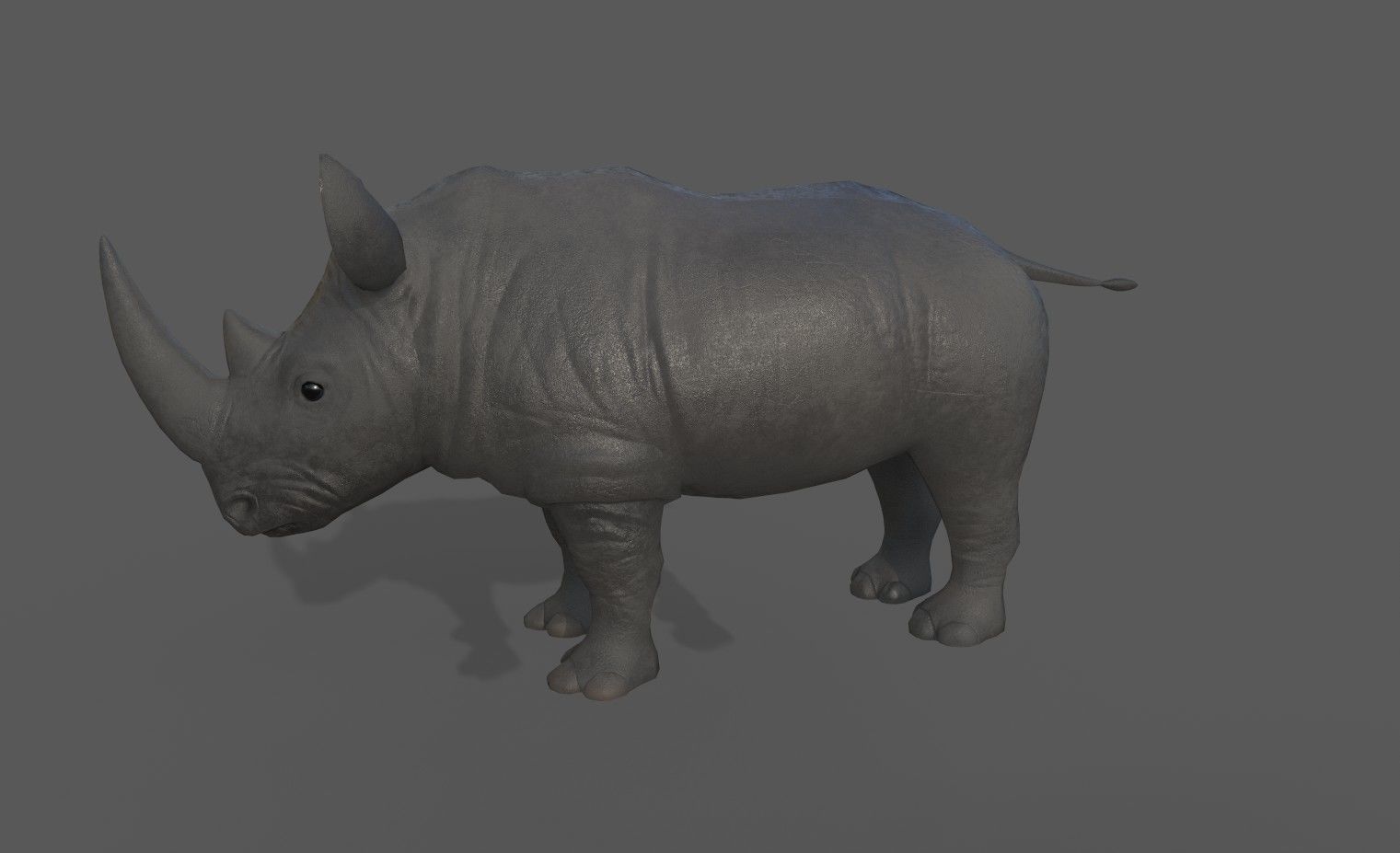 Stylized Rhino 3D model_4