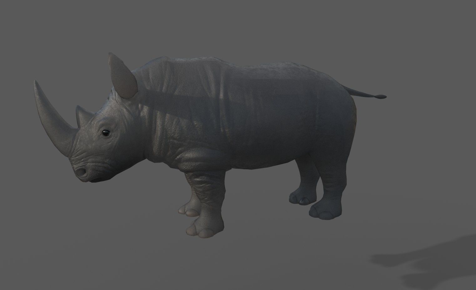 Stylized Rhino 3D model_5