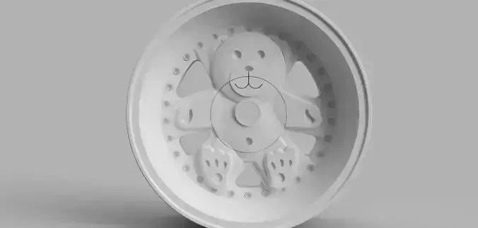 12MM HEX D52mm RC Wheels 3P Ronal Teddy with and without tires 3D print model